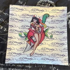 Ed Hardy Plate with Heart and Dagger Design